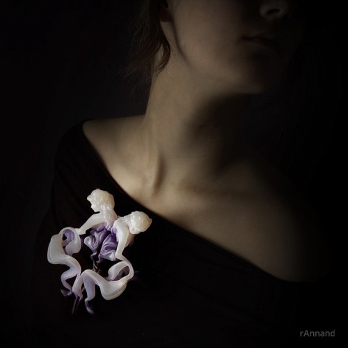 Rorschach jewelry by Rebecca Annand