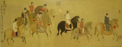 dressesofchina: Cartoon drawings of Tang-dynasty paintings and figurines by 焦响乐