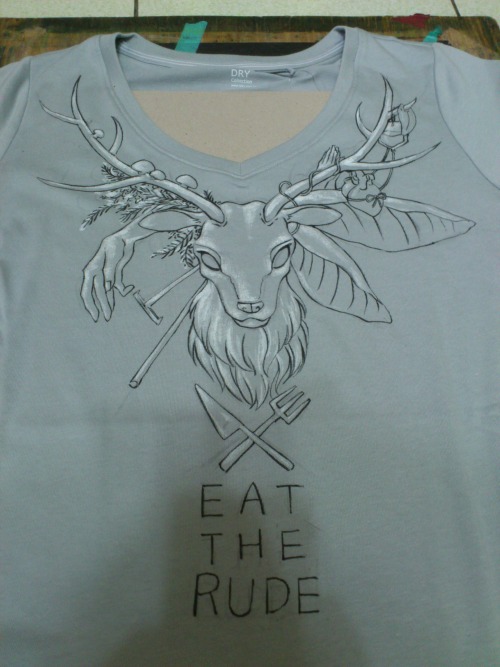 anhonestdrug:the-idea-of-us:merfology:cherryteddy:Hannibal T-shirt!You can buy by [Here]I don’