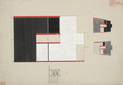 El Lissitzky, Entwurf Schaukabinett Museum Hannover — Wand 3 (Design for Exhibition Room in the Hano