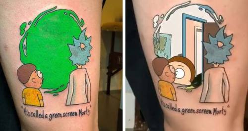 irresistibleattractions: Roy Lee Rowlett, ‘It’s called a green screen Morty’ Tattoo !