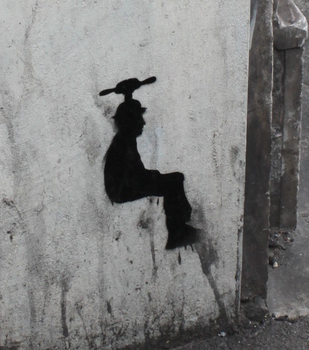 New Banksy near the Hammersmith underground station in London?