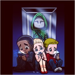 lordmesa-art:  &ldquo;I’ll call you when it’s over.&rdquo; Inspired by last night’s mid-season finale of Arrow… All I can say is- WHAT THE WHAT!?!?!?!  Is it January yet? #Arrow #greenarrow #olliverqueen #stephenamell #diggle #davidramsey #felicitysmoak