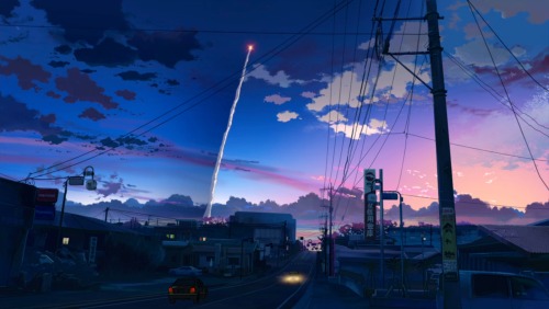 ghibli-collector:The Heavens - Art from Makoto Shinkai’s 5 Centimeters Per Second (2007)