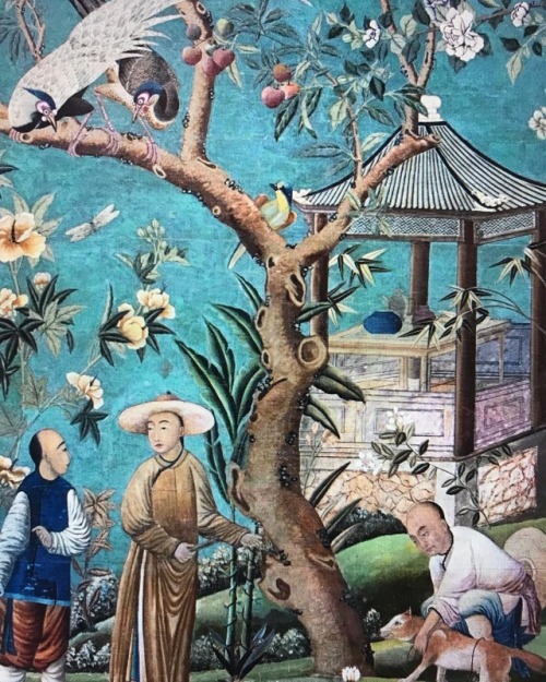 18th century ‘chinoiserie’ wallpaper |@johnyunis 