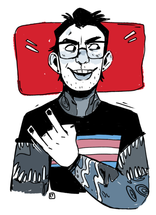lydkyd-art:A drawing from Twitter :) Trans Newt is the best Newt ✨Commission info!✨//  Buy Me a