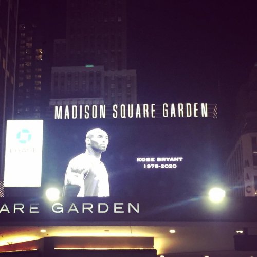 thepurpletape: MSG pays tribute to Kobe Bryant New York will always love you!!!