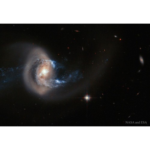 Galaxy NGC 7714 After Collision #nasa #apod #esa #galaxy #collision #ngc7714 #ngc7715 #stars #galaxies  #star #formation #merging #constellation #pisces #universe #science #space #astronomy