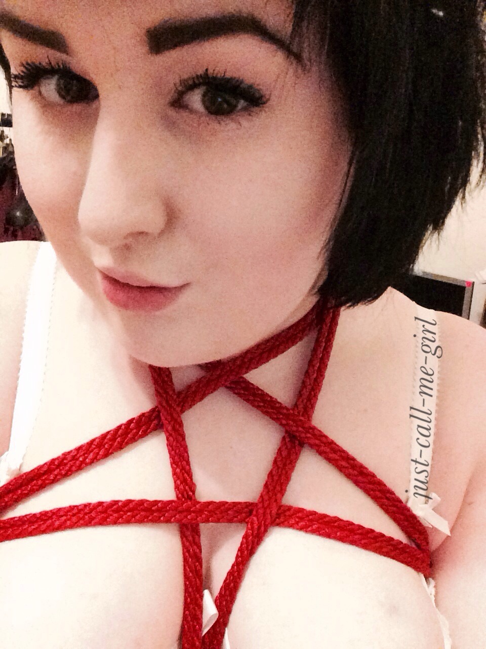 just-call-me-girl:  I love rope! And pretty pentagram harnesses This was my first