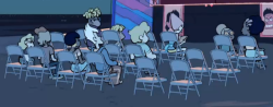 and Sadie is there too but she’s not sitting with her mom, she’s sitting with Lars! And Lars is sitting next to the cool kids. Congrats, Lars!