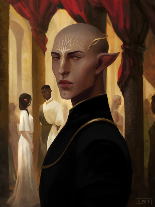 Mythal’s court there is a wolf among them 🙃 a step by step process of this will be available at my Patreon on december 1st!