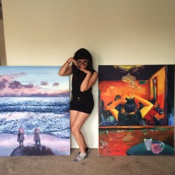 vermilionbuttons:  It’s hard to get the scale of these paintings without me actually standing next to them.