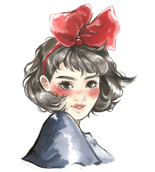 lapiariedraws:Just a quickie before bed, the wonderful Kiki from Studio Ghibli’s 1989′s Kiki’s Deliv
