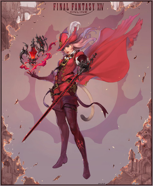 Final Fantasy XIV &lsquo;Storm Blood&rsquo; Red Mage  bom Yeon www.artstation.com/ar