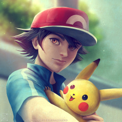 eternalegend-art:  Ash Ketchum taking a selfie. I drew this a while ago but decided to finally finish it off. 