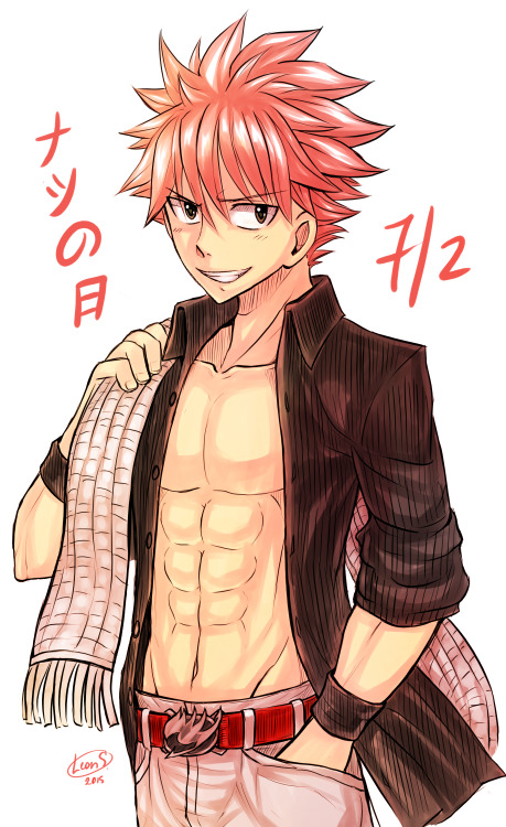 leons-7:    Today is the day of Natsu in Japan. Couldn’t help myself and drew my favorite character.   ( ´ ▽ ` ).｡ｏ♡   