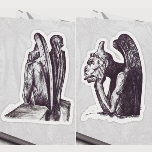 I’ve sold a surprising amount of my Notre Dame gargoyle sketches on some Redbubble products la