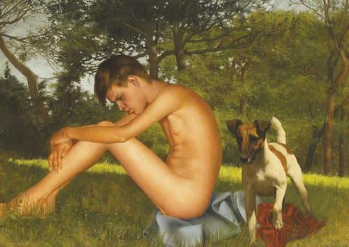 pookiestheone:  Patrick Hennessy (1915-1980) Boy and Dog