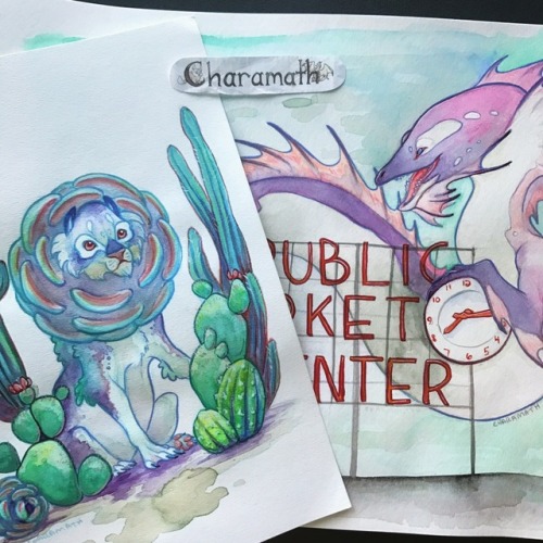 Some of the new paintings I&rsquo;ll be bringing prints of to Geek Girl Con.