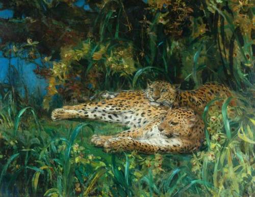 John Macallan Swan - Indian Leopards - 1908 - via Wikimedia