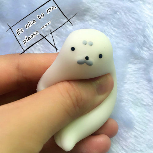 oursevenus:  Funny Cute  Mochic Squishy Toys to Take Away Your PressureClick the below links to take them home~1.  Blue Pig          ★▽☆     Cat2.  Dingding      ★▽☆     Shark3.  Pink Bunny   ★▽☆     Rabbit4.  Polar