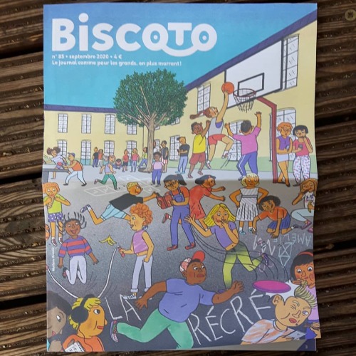 @biscoto_editions september issue has arrived, with a cover by yours sincerely. La folie de la récré