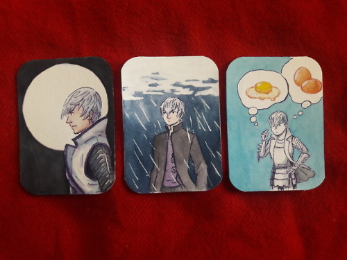 More small paintings for World Watercolor Month. (These are trading card size.)  These paintings gra