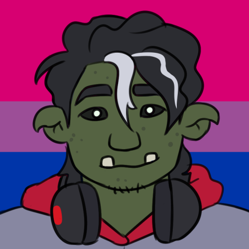 bad kids pride icons![id: Six icons of the Bad Kids from Fantasy High with various pride flags; bi G