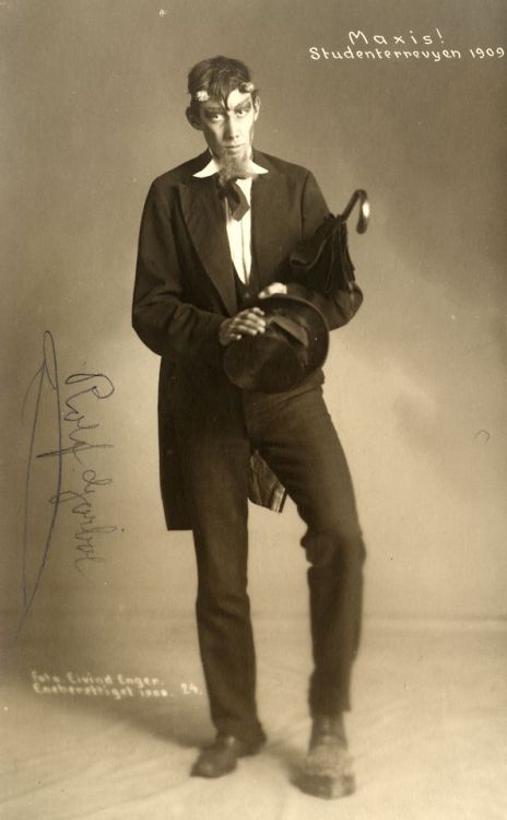 vintagenorway: Maxis! Studentrevy 1909, devil costume complete with horse foot