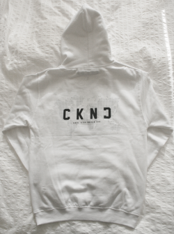 cknd:  CKND White Ignore Death HoodieAVAILABLE