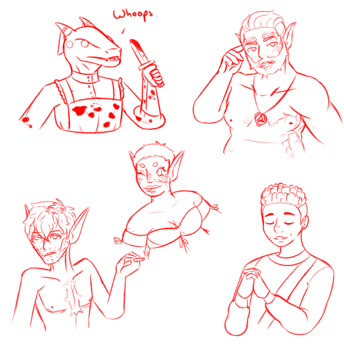 sexy-orc-singles:Collection of Bastards, for all your bastardly needs (aka ocs i havent drawn much o