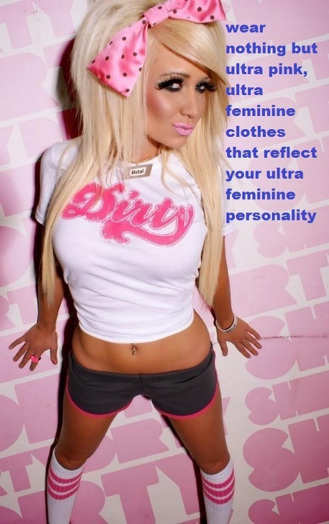 ppsperv:  I adore pink! Follow my tumblr—> Pretty Pink Sissy Perv sissydebbiejo:  Wear nothing but pink #sissy 