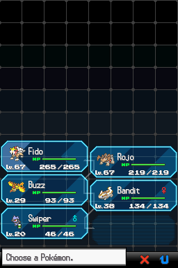 We’re not going to talk about what happened last time, because spoilers.Presenting our team:spoiler tags onThe journey of going everywhere on the map and beating the fully formed Elite Four and the Champion continues!Cue hysterical laughter.Geez.At