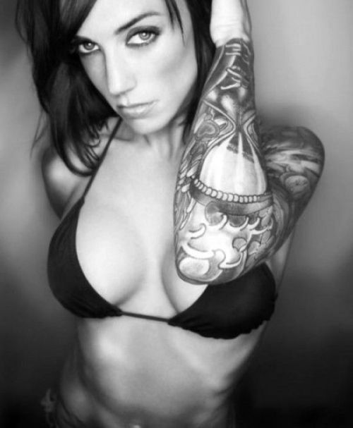 Beautiful girl with tattoos