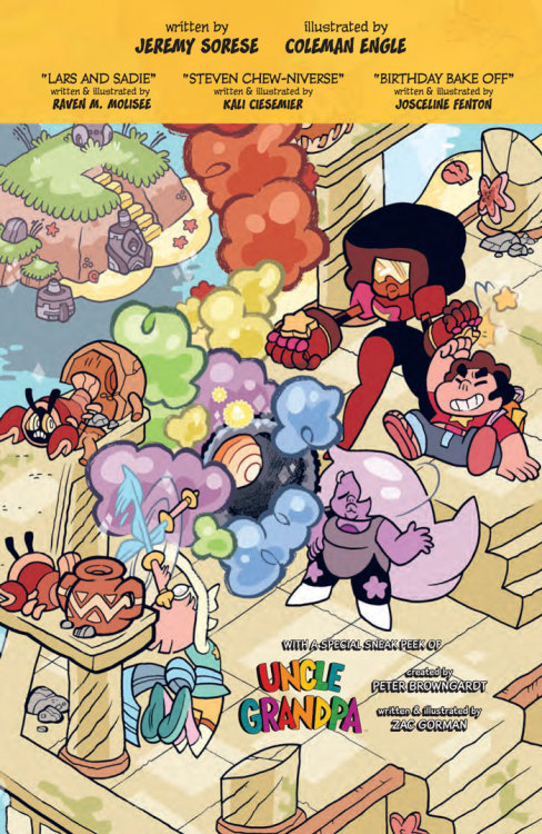 Our comic has arrived on store shelves!!!! Face front, true Steven-believers! The Crewniverse bids you a happy NEW COMIC DAY! Presenting Steven Universe #1, Written and Illustrated by friends of the show Jeremy Sorese and Coleman Engle.  Pick your favorit