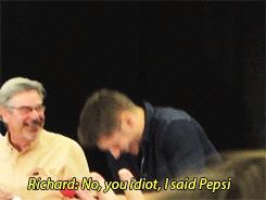 supernaturalwanderlust:   x  #jensen can you even try not to flirt with misha at