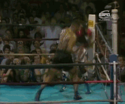 kingjaffejoffer:real-hiphophead:Mike Tyson KO’s Marvis Frazier less than 30 seconds into the 1st-Round with a barrage of devastating punches. July 26th, 1986  He was already gone after that first uppercut. The rest was just icing on the cake