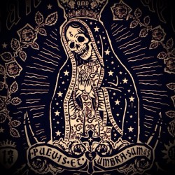 danielmartindiaz:  Santa Muerte poster at Sacred Machine. 