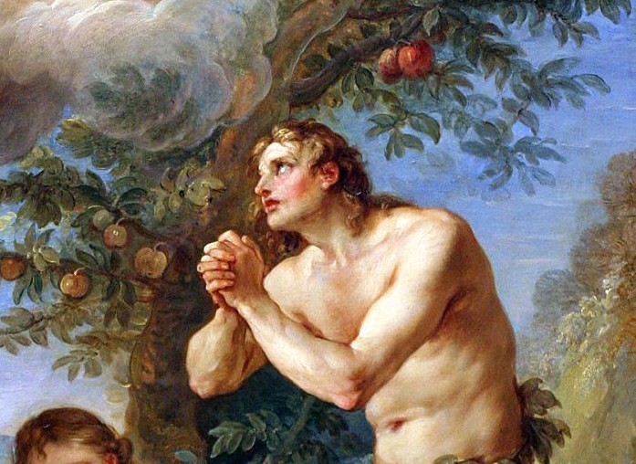 Charles-Joseph Natoire, Adam et Ève Chassés du Paradis Terrestre detail, 1740