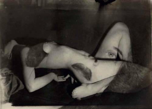 Val Telberg, Untitled (female nude double exposure), 1946