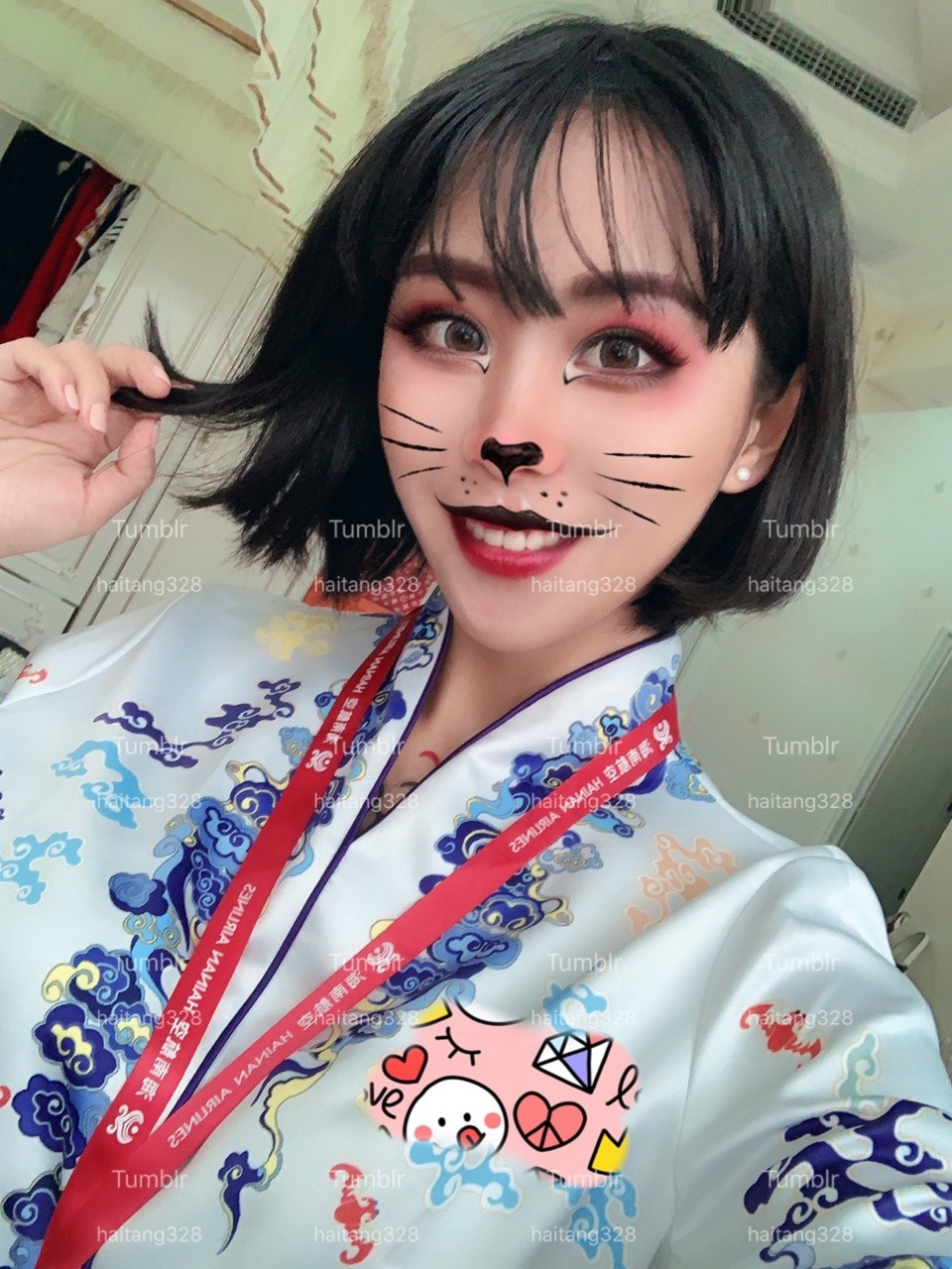 haitang328:  万圣节快乐🎃不要跑，快到我的蜘蛛网🕸️里来😜 Halo🎀刚玩汤不久，喜欢糖糖要记得关注❤️哦，多多转发跟点赞哦，那可是糖糖🍬更新的动力哦，爱你们mua👄