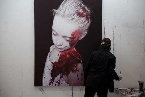 2132271: Gottfried Helnwein The Disasters of War 28, 2007 Oil and acrylic on canvas Private collecti