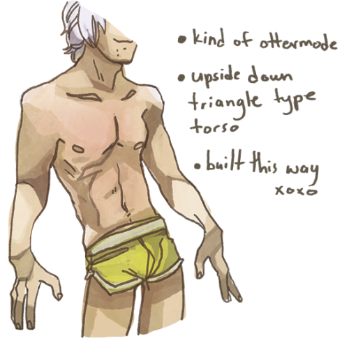 kanentokon:  torso/coloring practice turned into a bunch of really self indulgent dmmd body type headcanons (nervous laughter)  mostly just a ref for my own style consistency at this point i used to spend a lot of time on /fit/ can you tell. 