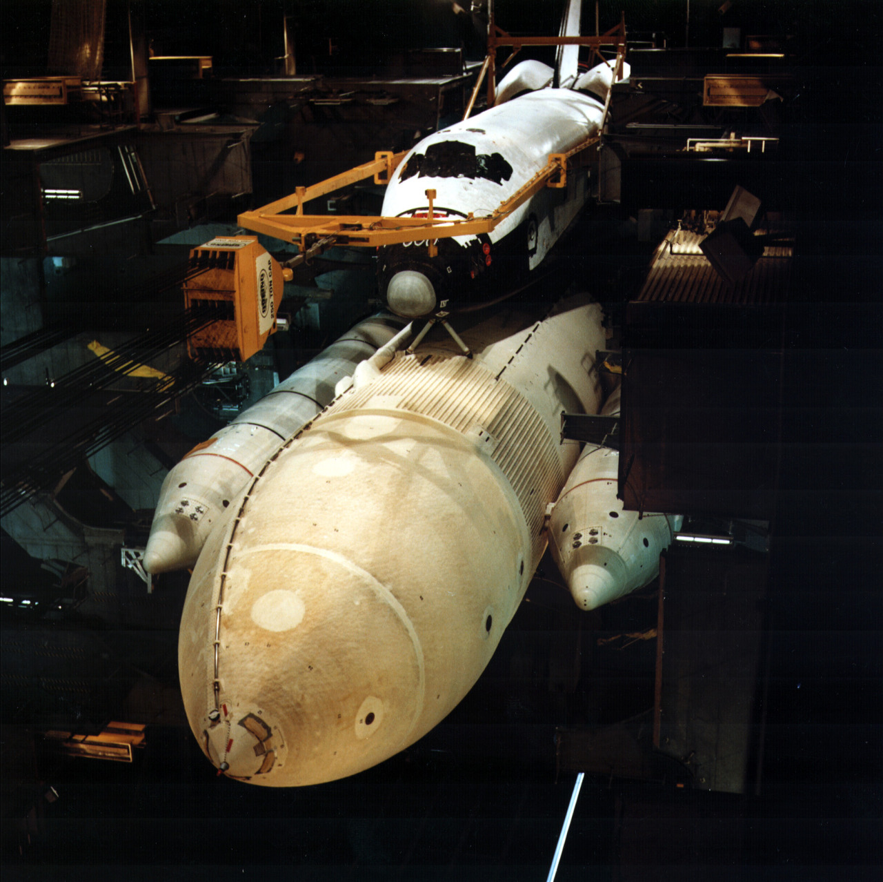 for-all-mankind:  Interesting perspectives on STS-2 during the final phases of stacking