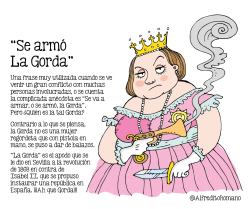 alfreditoromano:  “Se armó la Gorda”… ¿Sabes de dónde viene tan coloquial frase?. ‪#‎Cartoon‬ ‪#‎Lúdico‬.