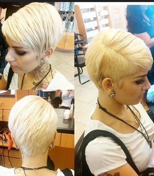 Short pixie haircuts front and back