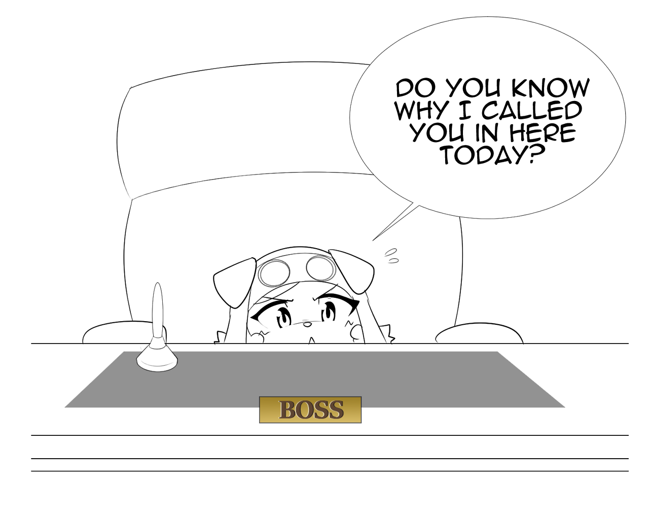 teckworks: theycallhimcake:  She’s The Boss, the head doggo. ;y (but why the hat?)