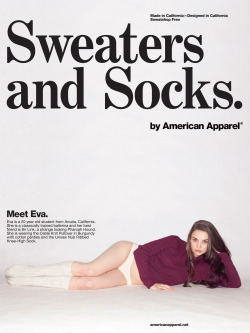 americanapparel:  Sweaters and Socks by American Apparel. January 2011. 