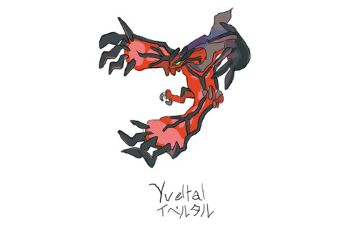 Drew Pokemon With My Left Hand, Yveltal, Photoshop.