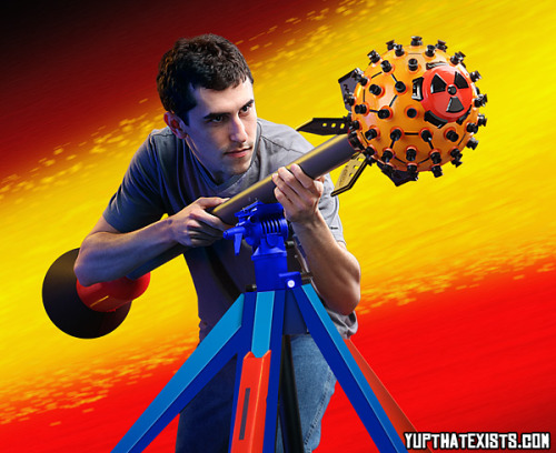 luigi-hikari-club: prince-of-the-iron-fist:  yup-that-exists:  The Nerf Nuke Introducing the most epic Nerf weapon of all time! The Nerf Nuke is a rocket that launches in the air and shoots out 80 Nerf darts in every possible direction. It’s the holy